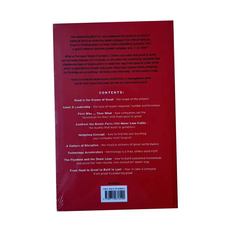 Gut zu großartig, von Jim Collins, Erfolgreiche Gewohnheiten der visionären Unternehmen, Taschenbuch in englischen Libros