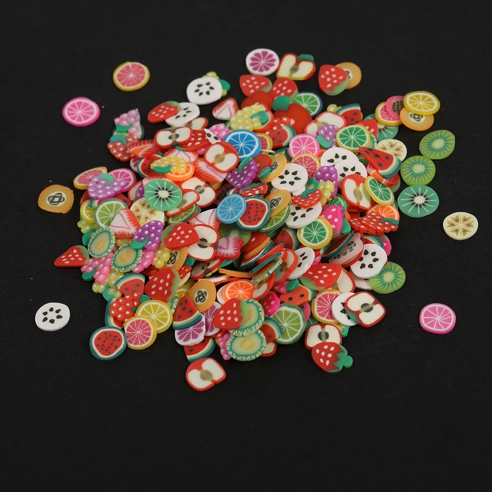 1000Pcs ผสมผลไม้ Soft Clays Flakes สำหรับอีพ็อกซี่เรซิ่นแม่พิมพ์ซิลิโคน