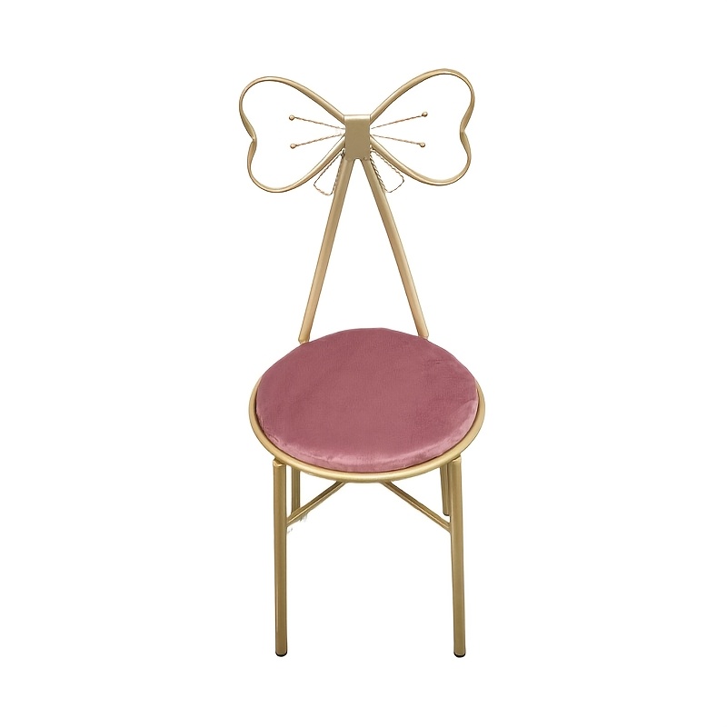 Dressing stool, makeup stool, modern and simple, with shoulder straps, seat cushion, bow tie office chair ergonomic  pink chair