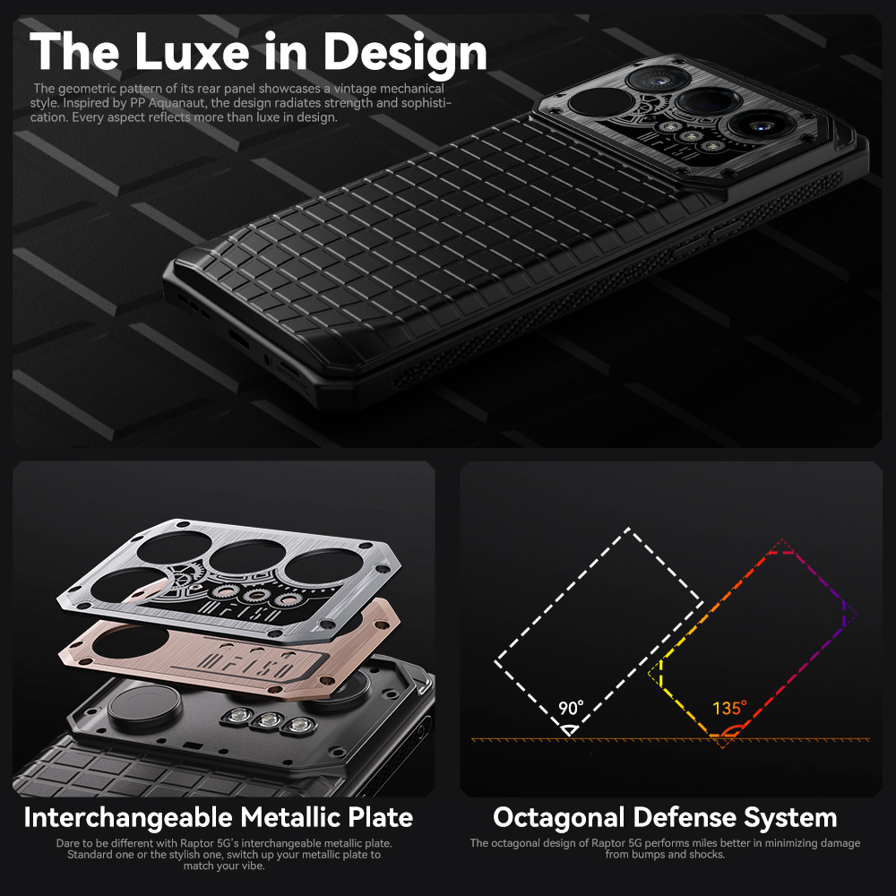 IIIF150 Raptor 5G Rugged Smartphone Android 14 Mobile Phone 6.78'' 120Hz AMOLED Display 16GB+512GB 50MP 65W 10000mAh Phone