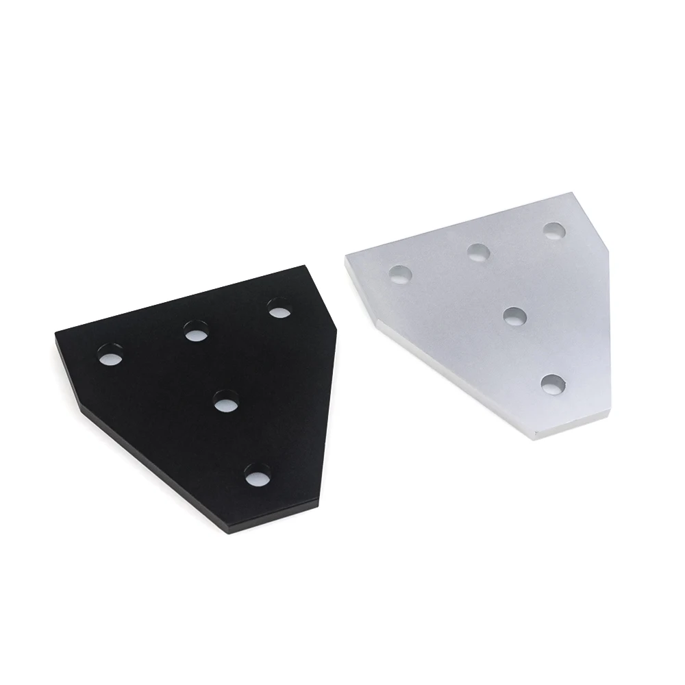 8 unids/lote Openbuilds soporte de junta de placa de unión en forma de T de 5 agujeros Compatible con perfil de extrusión de aluminio 2020/3030/4040