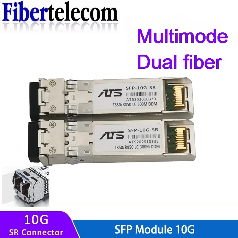 Módulo 10G SFP + duplex LC SFP multimodo 850nm 300m SFP-10G-SR com switch Cisco/Mikrotik/Huawei totalmente compatível