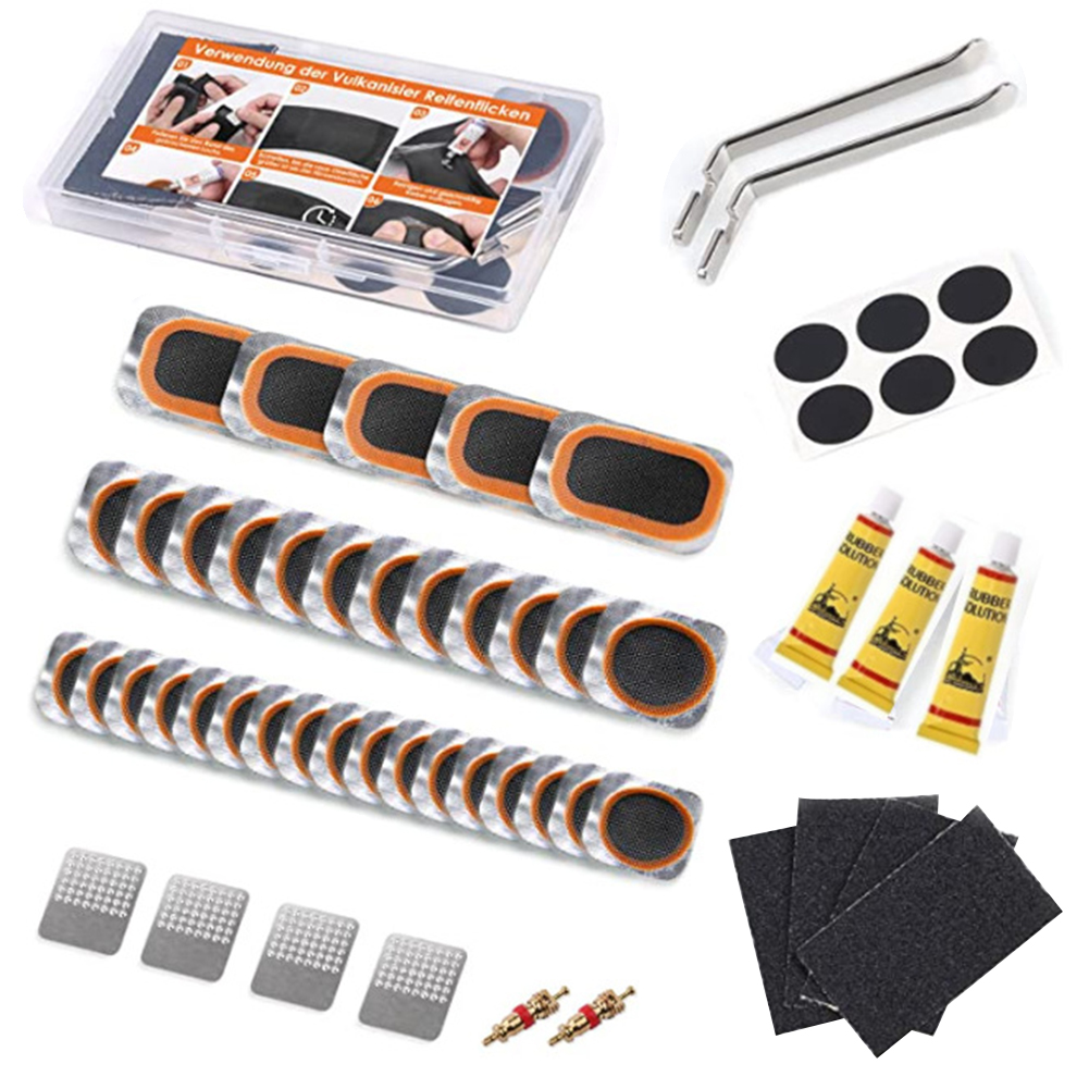 Fahrrad Reifen Schlauch Reparatur Kit Radfahren Flache Reifen Reparatur Gummi Patch Kleber Hebel Radfahren Kein Kleber Fahrrad Innenrohr punktion Werkzeug