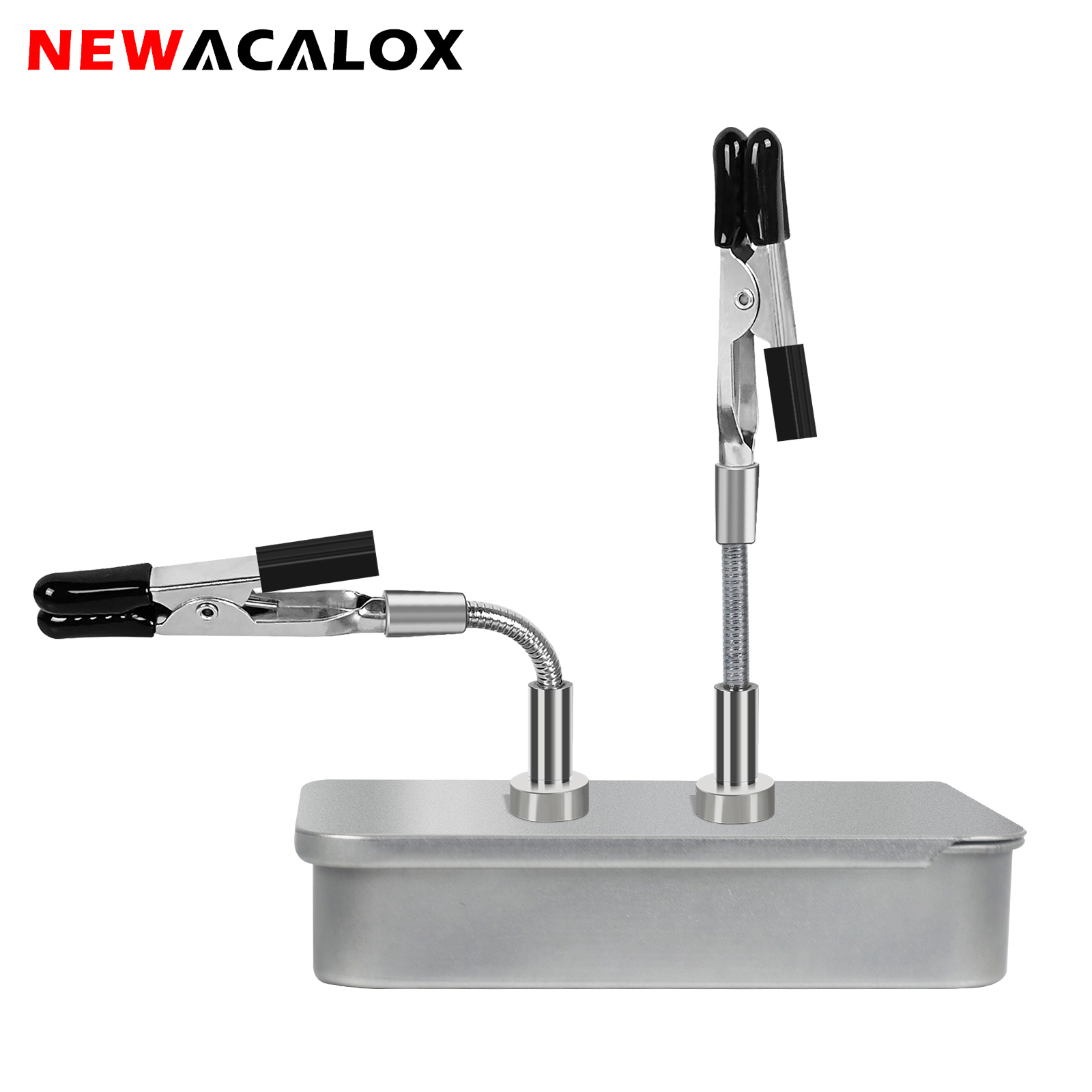 NEWACALOX Soldering Helping Hands 4 Magnetic Universal Flexible Arm Welding Assistant PCB Clamp Thir Hand Welding Repair Tools