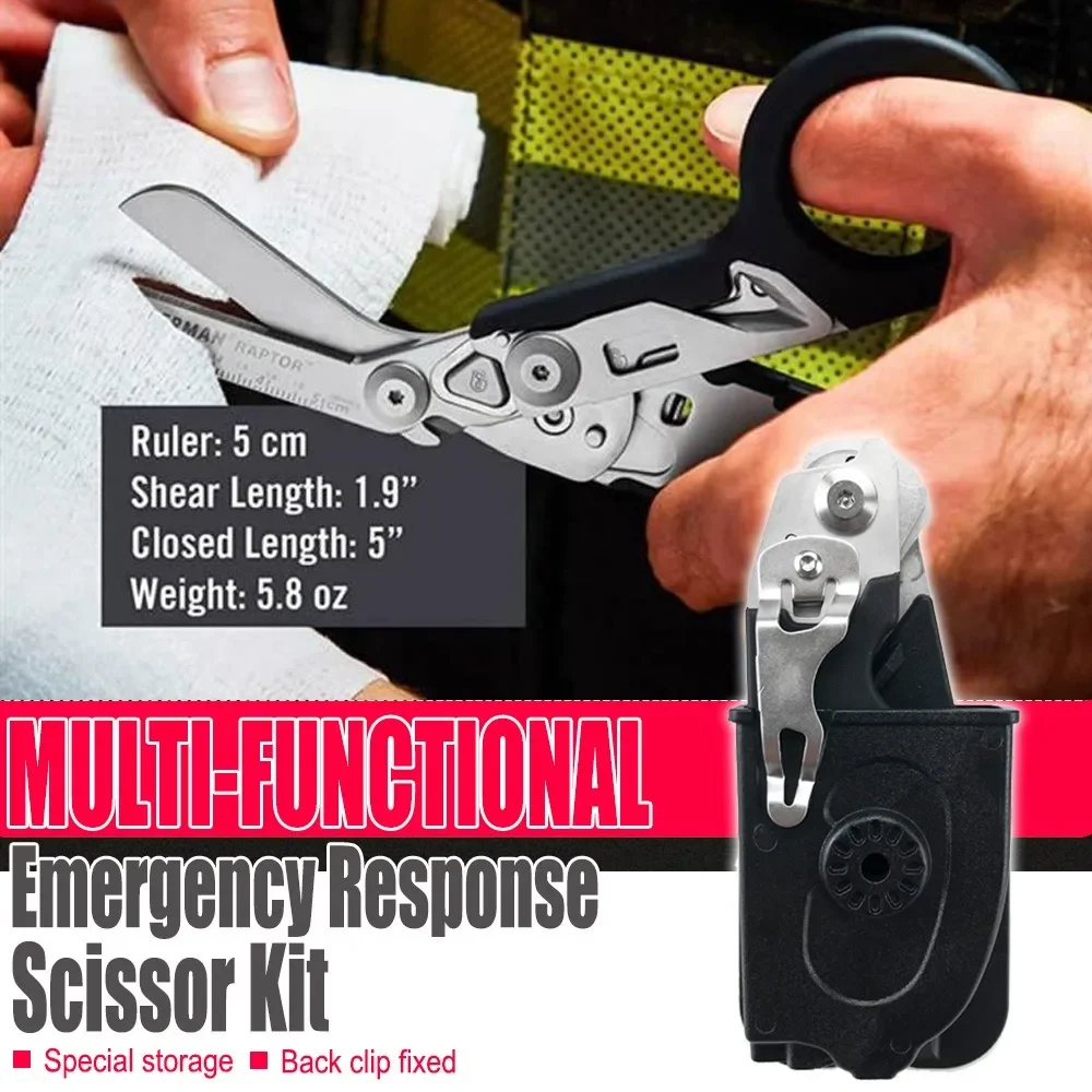 Taktische Medizinische Schere Notfall Rettung Schere Erste Hilfe Kit Raptor Schere Faltbare Zange Outdoor Survival EDC Werkzeug Ausrüstung