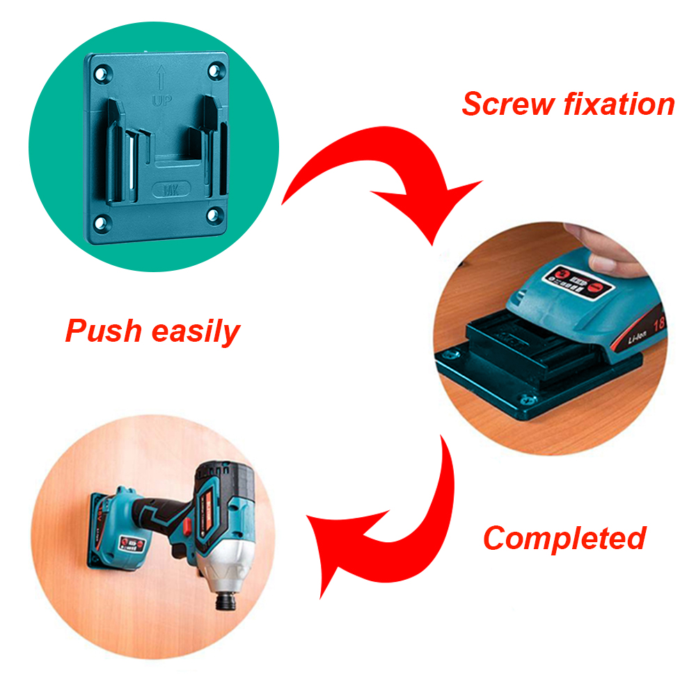 6 Gói Dụng Cụ Dock Gắn Giá Đựng Đồ Cho Makita/Bosch 18V Cố Định Thiết Bị Dụng Cụ Máy Lưu Trữ chân Đế Khe Cắm