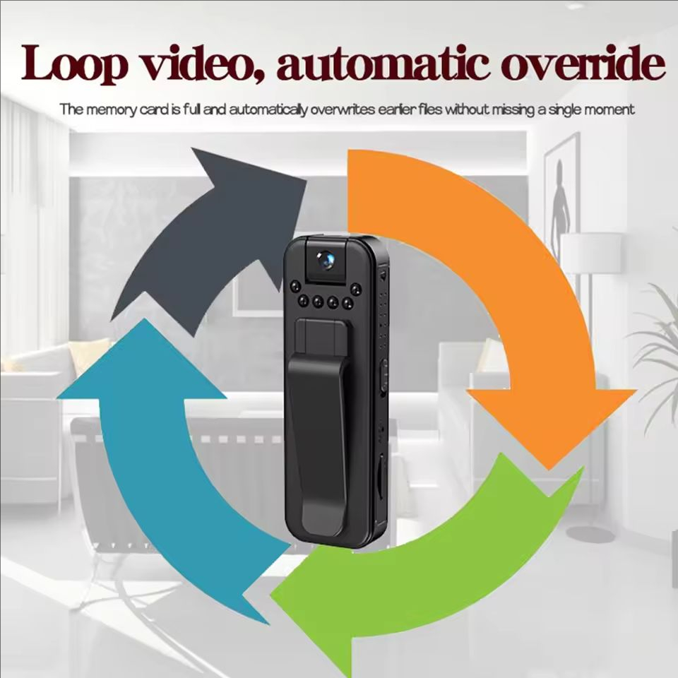 Mini telecamera HD 1080P portatile piccolo videoregistratore digitale videocamera di sorveglianza visione notturna video polizia BodyCam a infrarossi