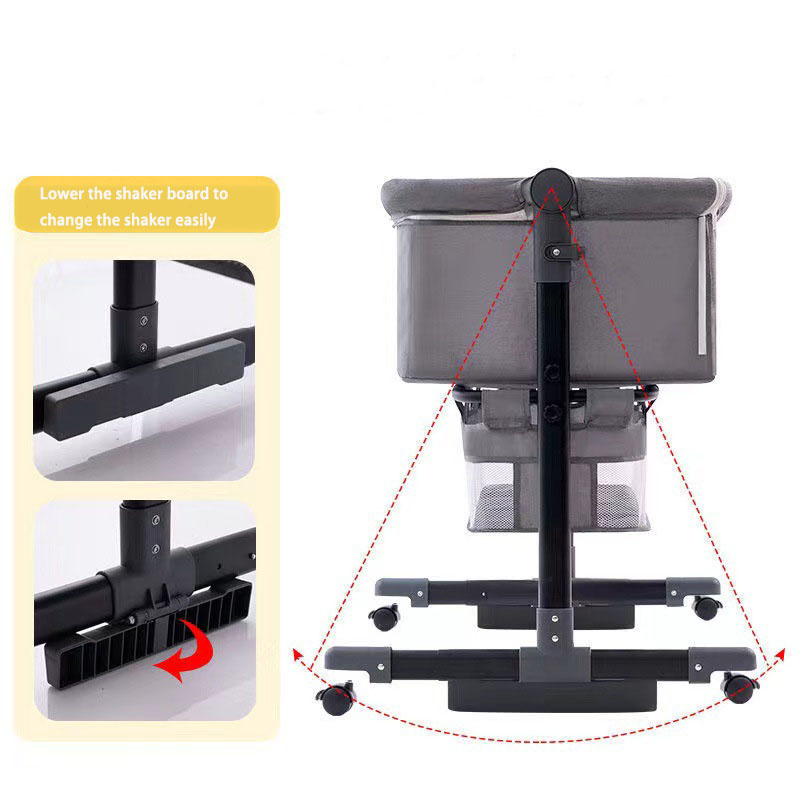 เปลเด็กพับได้แบบพกพาทารกแรกเกิดเตียงขนาดเล็ก Bassinet Baby Shaker Multifunctional เย็บเตียง