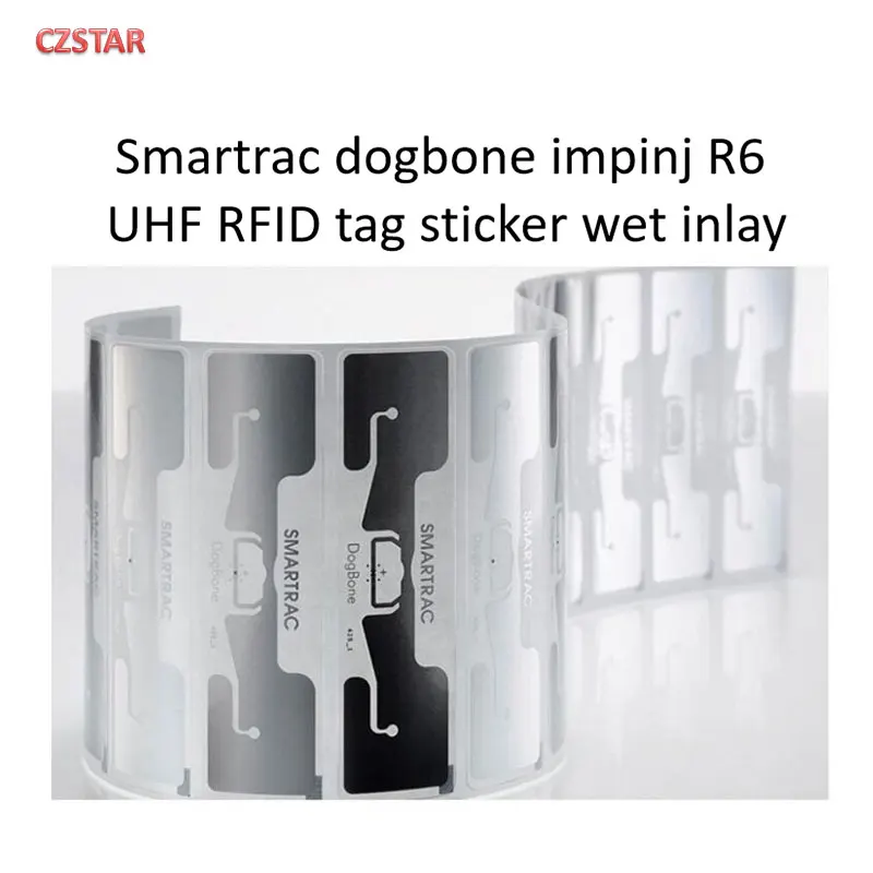 50 шт., чип Smartrac Dogbone UHF Rfid Marathon, чип синхронизации Impinj R6 M750, чип дальнего действия, UHF RFID-метка, клейкая наклейка