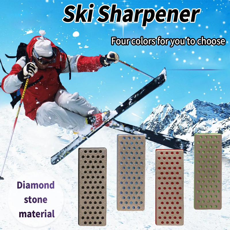 New Skiing Professional Knife Sharpener Diamond Sharpening Stone for Ski Edges 240-1000 Grit Outdoor Grindstone Ski Accessories