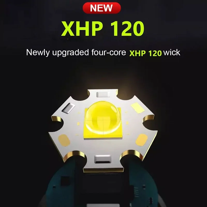 Linterna Led súper potente, linterna táctica recargable de alta potencia, lámpara de Camping Usb 18650