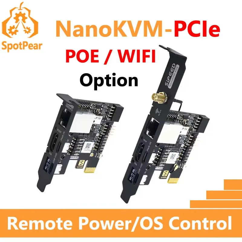 Sipeed NanoKVM PCIe Пульт дистанционного управления/питание/настольный сервер обслуживания UART HDMI USB RISC-V NanoKVM-PCIe для PiKVM