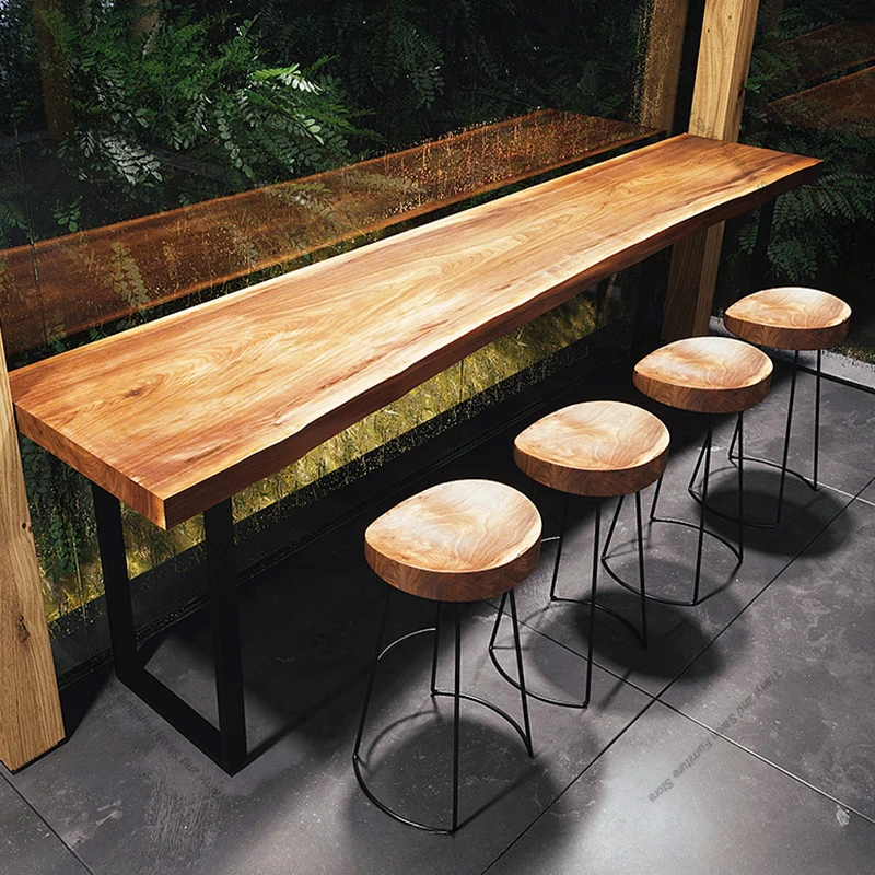 Nordic Originalität Bartisch Massivholz Designer Balkon Wand Erweiterte Bartisch Saloon Kaffee Taverne Möbel Mesa Alta FYBT