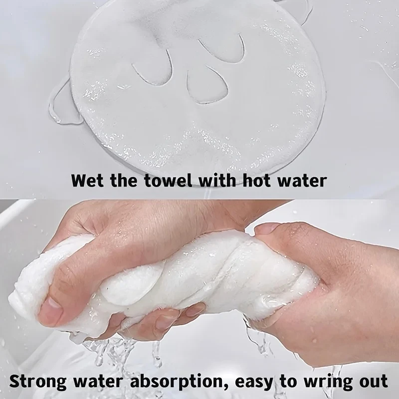 Máscaras reutilizáveis de toalha facial com compressa quente e fria - Vaporizador facial hidratante para cuidados com a pele quente e fria, macia, suave