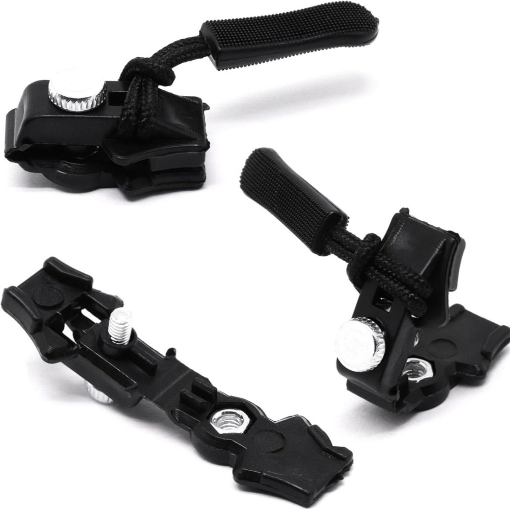 6/3pc Universal Zipper Lock Head Quick Installation Detachable Zipper Head for Jackets Luggage Bags Replacing Slider Lock Repair