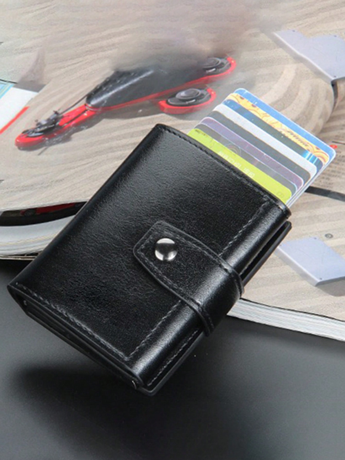 New RFID Fashion Simple Pop Card Card Holder Portable Lightweight Multifunctional Wallet Cash Holder Card Position Card Case