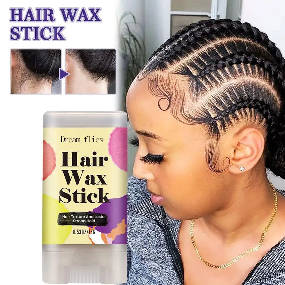 Haarwachsstift zum Verlegen von Fliegen immer Haare Pomade-Stick Langlebiger Haar-Styling-Wachsstift Einfach zu verwendendes Haar-Styling-Produkt