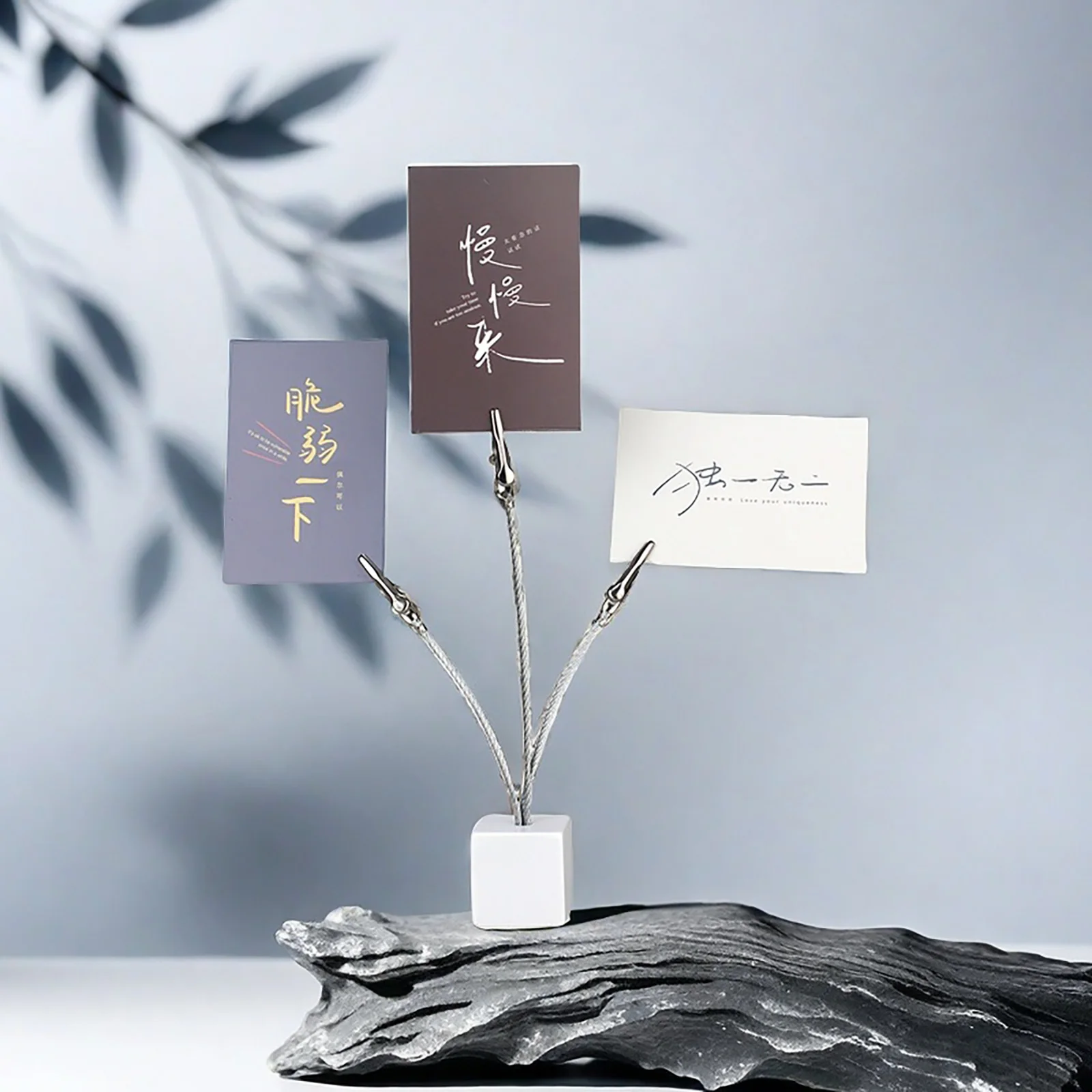 3 Wire Memo clip Cube Picture Note card holder Desk Paper Photo Clips Alligator Clamp Table Stand Place Office Business