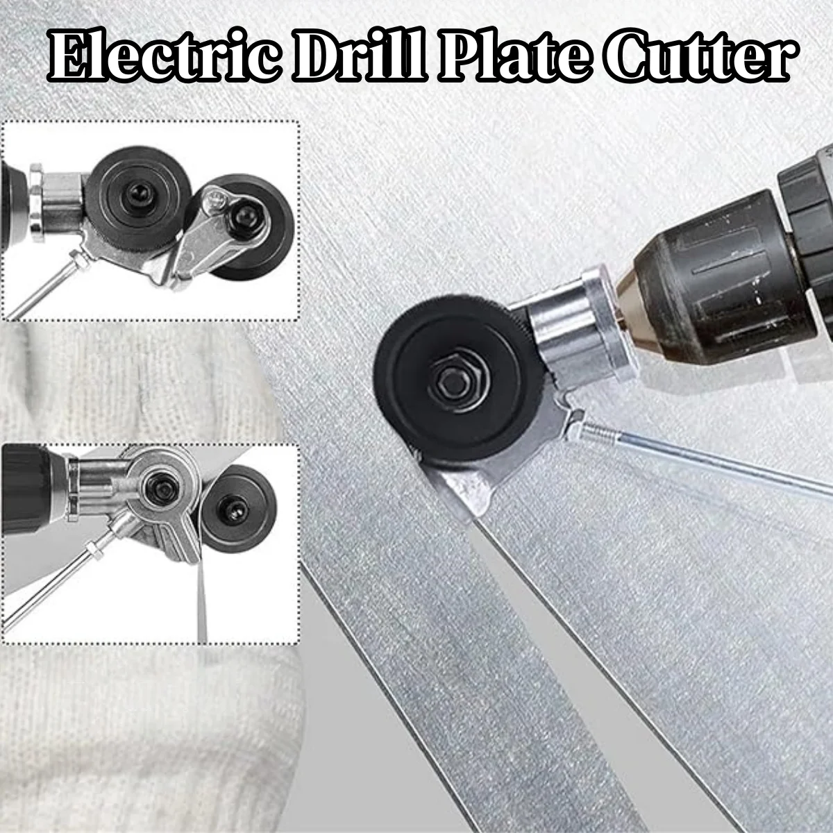 Trapano elettrico Piastra Taglierina Lamiera Nibbler Cesoie Piastra Punzonatrice Forbici Accessori per utensili elettrici modificati Taglio di acciaio/lega