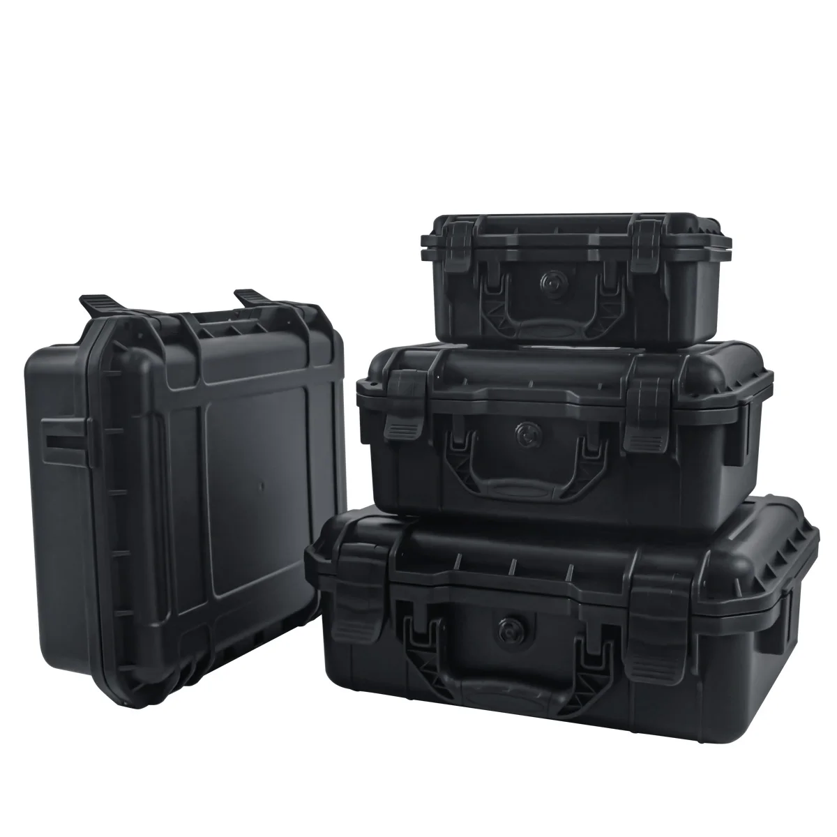Caja de herramientas de seguridad protectora de plástico portátil, caja de instrumentos de precisión anticaída impermeable, caja de herramientas de esponja a prueba de golpes, 1 ud.