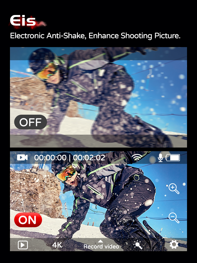 SJCapture d'écran C100 Plus Action Camera, Casque de vélo, Moto, 4K, 30M, Étanche, 2.4G, WiFi, dehors, EIS