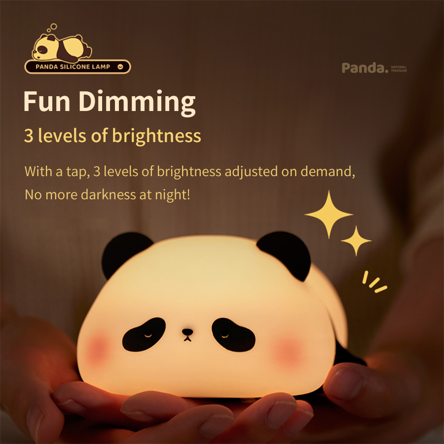 Neue Mini Panda Kleine Nachtlicht Kreative Wohnzimmer Nette Panda Pat 3-geschwindigkeit Einstellbare Licht Desktop Dekoration Cartoon geschenk