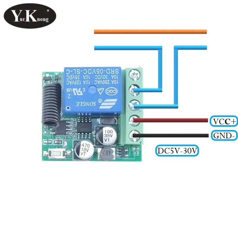 Interruptores inteligentes pequeños interruptores momentáneos RF DC5V6V9V12V14V18V24V28 interruptor inalámbrico protección de seguridad alarma interruptor remoto placa PCB