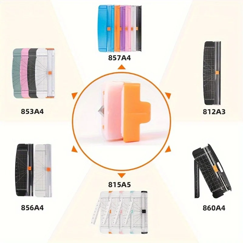 2 pcs/4 pcs เครื่องตัดกระดาษเปลี่ยนใบมีดกระดาษ trimmer ตัดเครื่องตัดกระดาษใบมีดเติม A4 สีดําและสีขาวกระดาษตัด