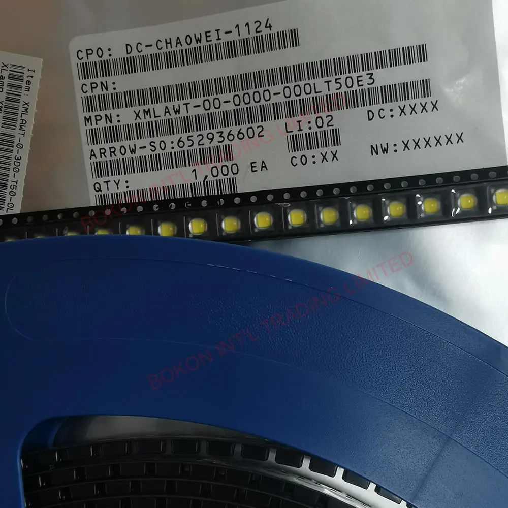 10pcs XMLAWT LED XLAMP COOL สีขาว 5000K SMD XMLAWT-00-0000-000LT50E3 Flux 260lm 2.9V 700mA