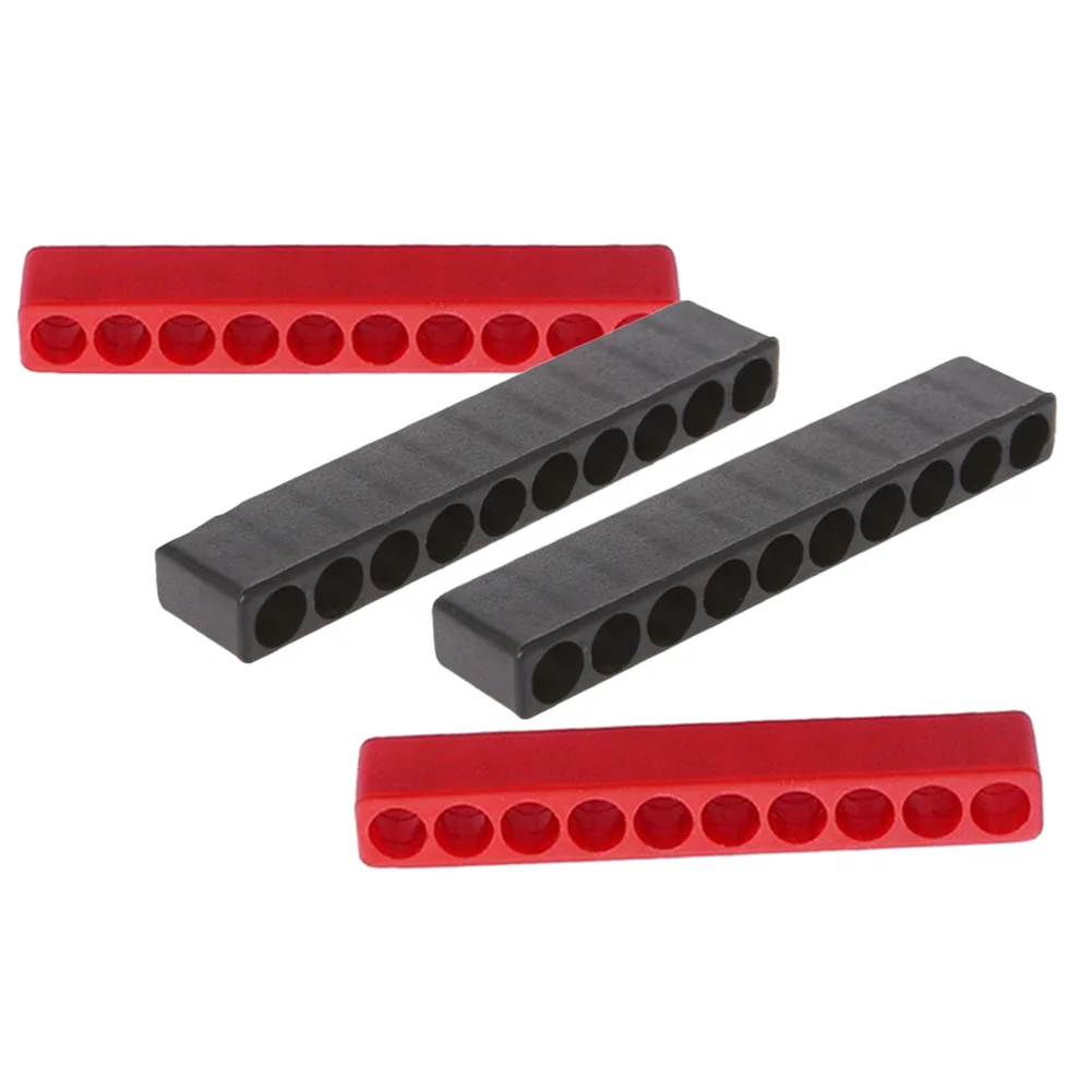 4 pçs 10 buracos chave de fenda bit titular organizador borracha macia 1/4 Polegada hex chave de fenda cabeça broca suporte caso ferramentas elétricas