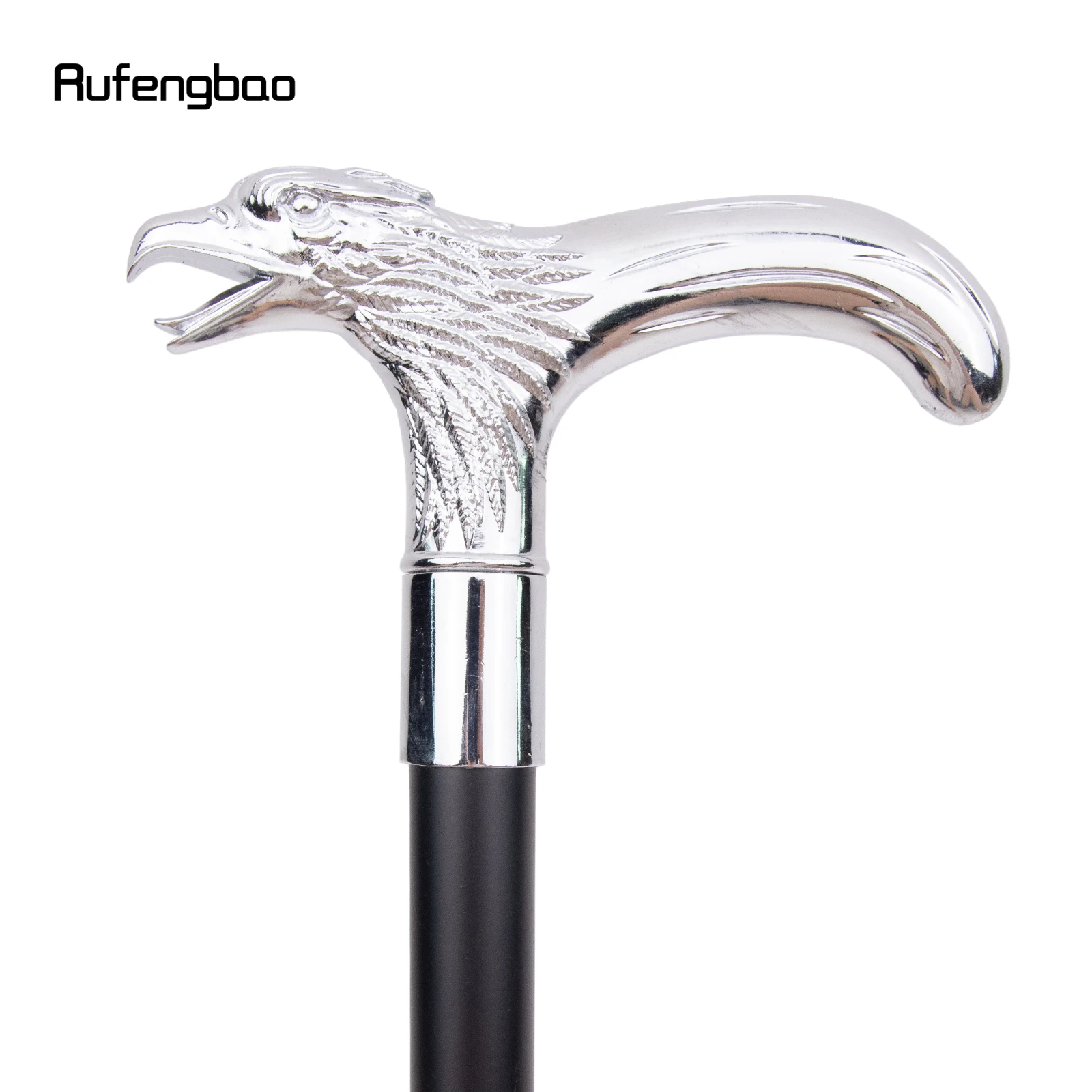 白いワシの頭の杖,モダンな装飾的な杖,エレガントなコスプレスタイル,かぎ針編みのノブ,91cm