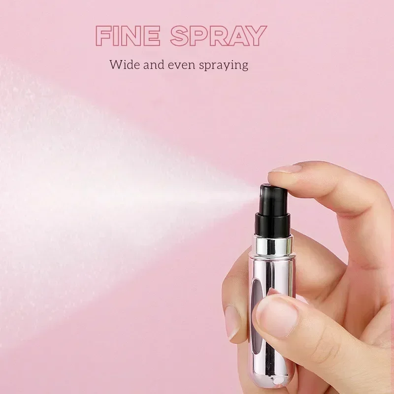 New 5ml Perfume Refillable Bottle Portable Mini Refill Spray Jar Scent Pump Empty Cosmetic Containers Atomizer for Travel Tools
