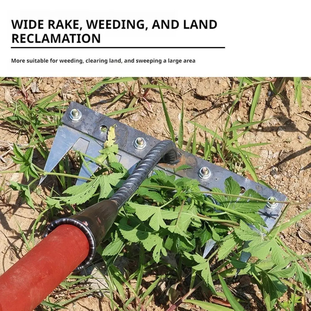 5/6/7/8 ฟัน Garden Hand Rake เครื่องมือฟาร์ม Weeding Scarifier การเกษตรเล็บ Harrow โลหะ Harrow สวน WeedingTool