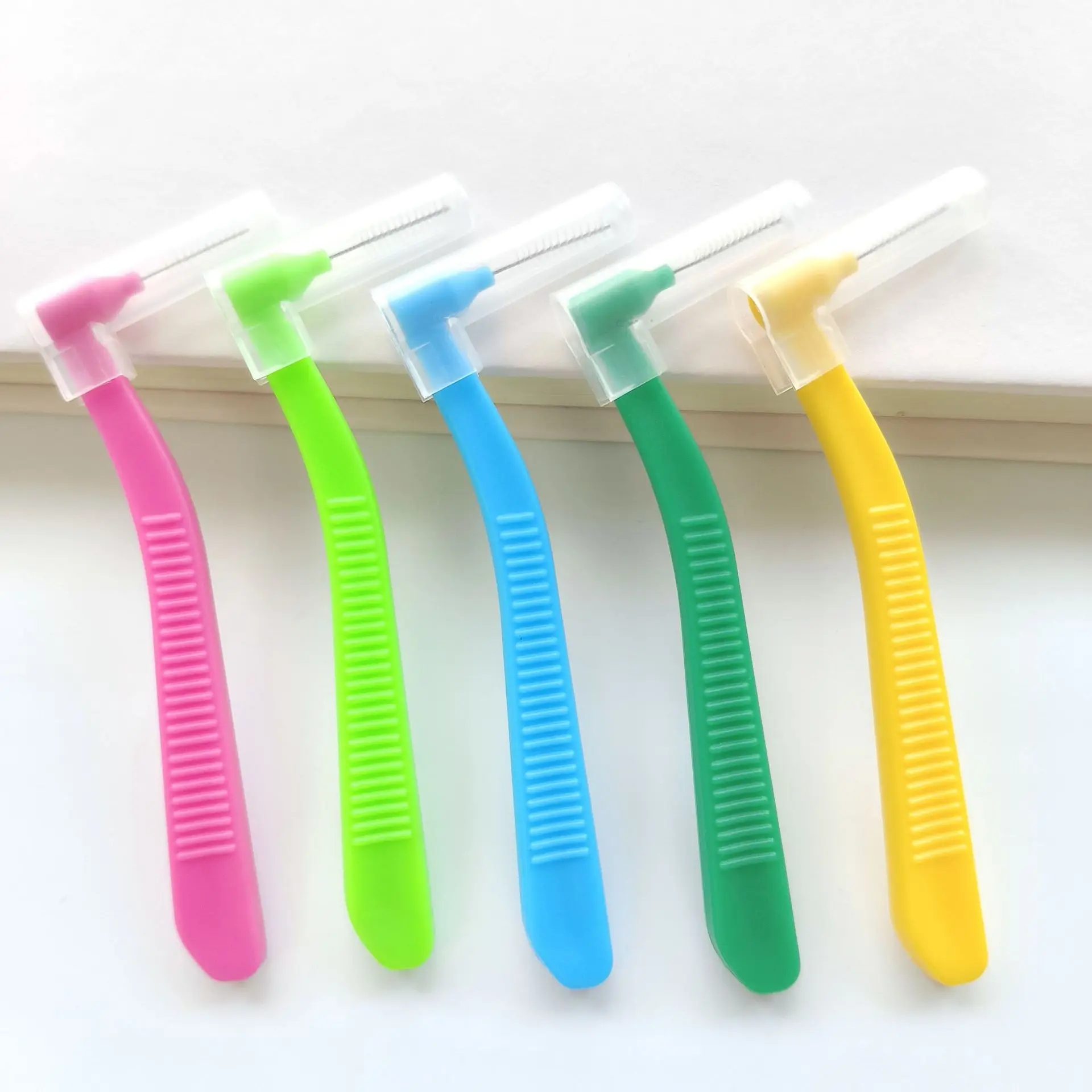 20 ชิ้น 0.6-1.2 มิลลิเมตร L shapeInterdental แปรงกล่องจัดฟันทันตกรรมเครื่องมือทําความสะอาดฟันไม้จิ้มฟันสุขอนามัยช่องปากทันตกรรม flosser