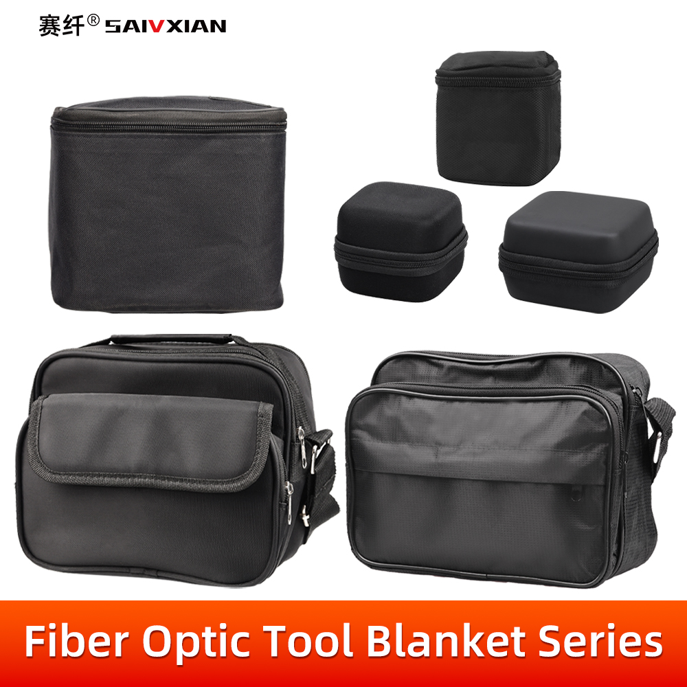 Kit de herramientas de fibra óptica, bolsa de almacenamiento de cuchillo de corte de fibra óptica, bolsa vacía, instalación y mantenimiento resistentes al desgaste engrosados