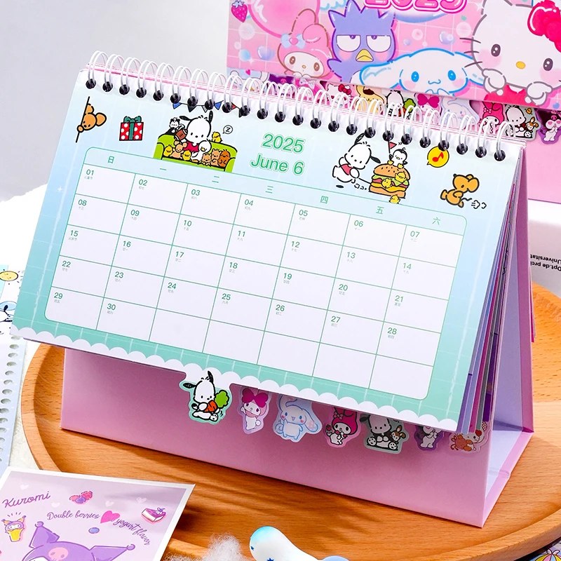 2025 年漫画カレンダーアニメサンリオクロミシナモロールマイメロディかわいいカレンダーかわいい日記デスクトップ装飾クリスマスギフト