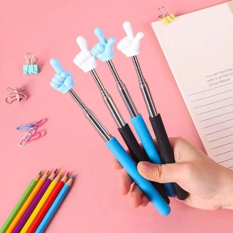 New Stainless Steel Pointer Finger Student Reading Sticks Whiteboard Teaching Pointer Sticks Handheld Presenter Teaching Tools