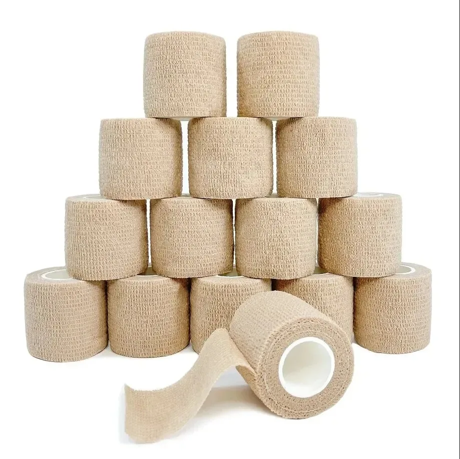 1 rollo 2,5/5/7,5/10cm * 4,8 m vendaje autoadhesivo elástico no tejido vendaje cohesivo para fijación deportiva dedo muñeca pierna primeros auxilios