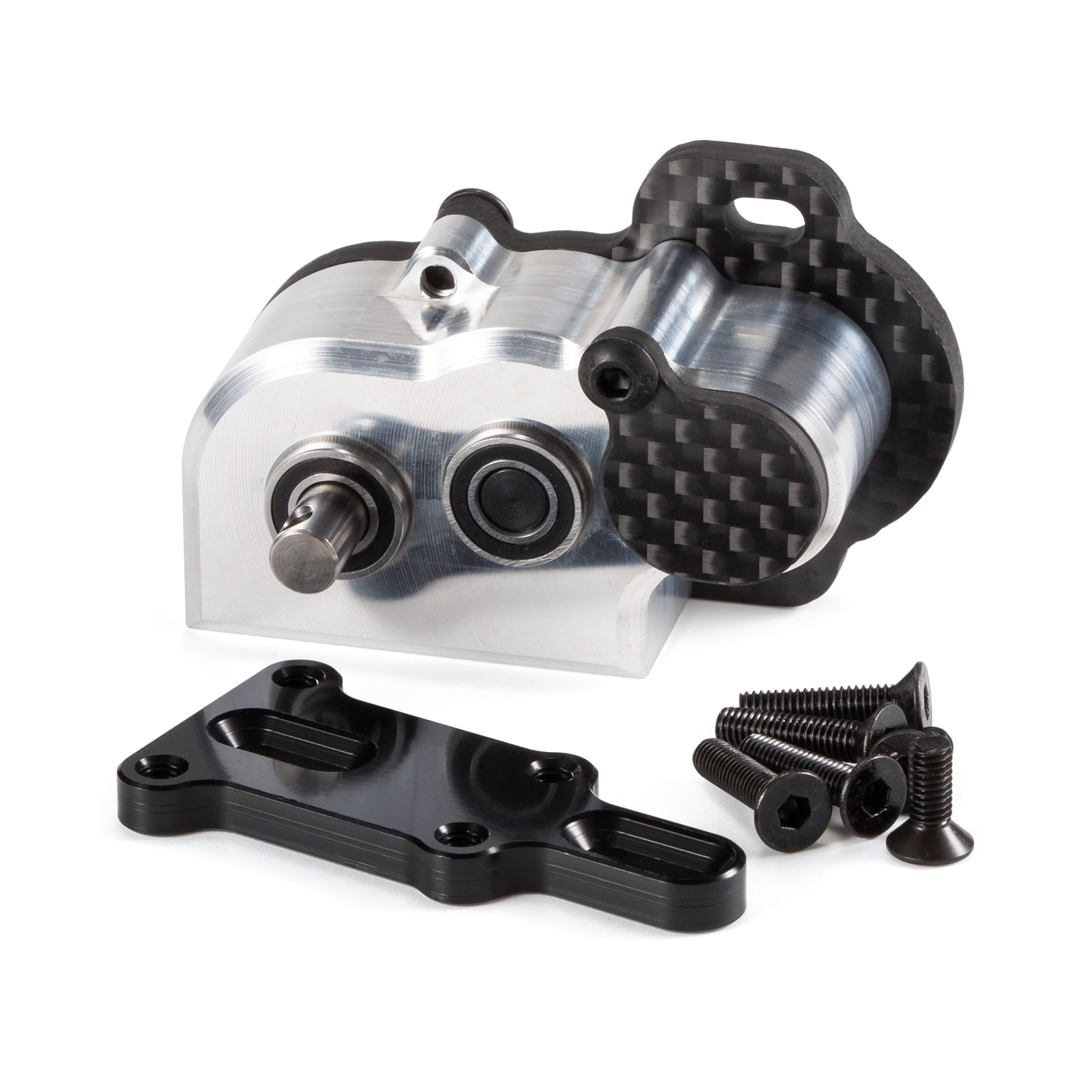 Transmisión de Portal ultraligera mecanizada, caja de cambios pequeña de 48 pasos con almohadilla deslizante para eje 1/10 RC Crawler LCG Chassis Capra F9 AR45