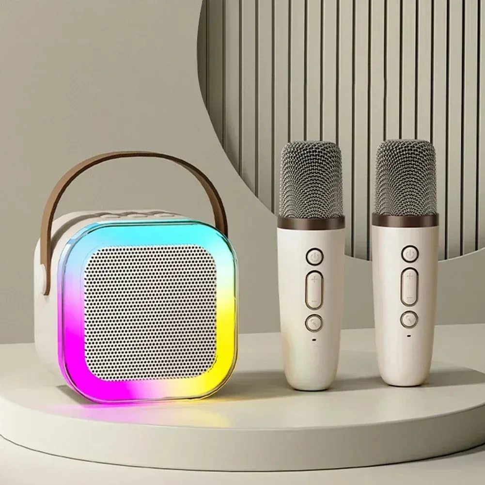 Przenośny system głośnikowy Bluetooth 5.3 K12 Karaoke z 1-2 bezprzewodowymi mikrofonami Domowe śpiewanie rodzinne Prezenty dla dzieci