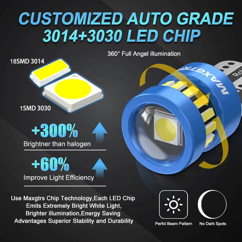 Ampoules LED T10 W5W rouge Canbus 194 168, 2 pièces, lumière jaune pour intérieur de voiture, porte de lecture, coffre, lampe de plaque d'immatriculation 6500K