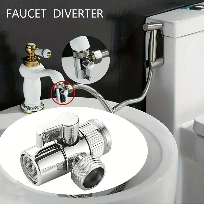 ก๊อกน้ําอะแดปเตอร์สวิทช์อ่างล้างจาน Splitter วาล์ว Diverter Water TAP สําหรับห้องน้ํา Bidet ฝักบัวอุปกรณ์ห้องน้ํา