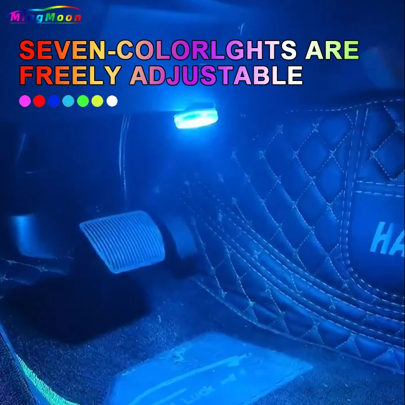 Mini sem fio LED Touch Light para carro, iluminação interior, Auto telhado, lâmpada de leitura do teto, porta, pé, tronco, caixa de armazenamento, carregamento USB