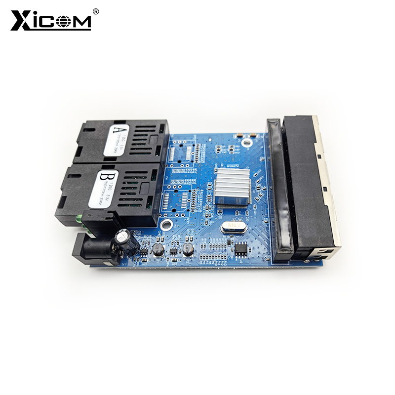 2/4pcs Gigabit Fiber Switch 1.25G PCBA Board SC 2F4E placa metro fibra Singlemode Optische Converter Switch ethernet 10/100/1000M