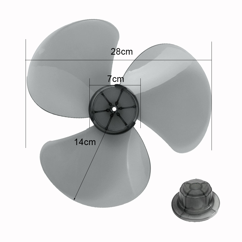 Lâmina de ventilador de plástico de 12 polegadas, 3 folhas para pedestal de pé, mesa de parede, 28cm, acessórios de ventilador elétrico, 1 peça