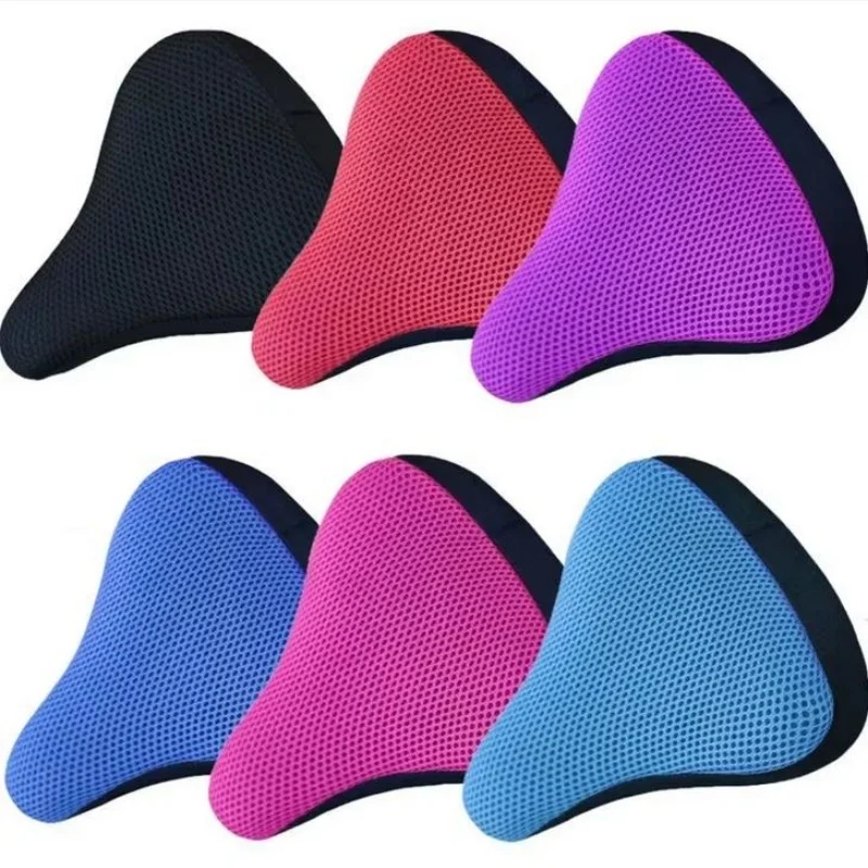 Capa de almofada de assento sela da bicicleta 3d macio capa de assento de silicone almofada de assento ciclismo respirável sela confortável