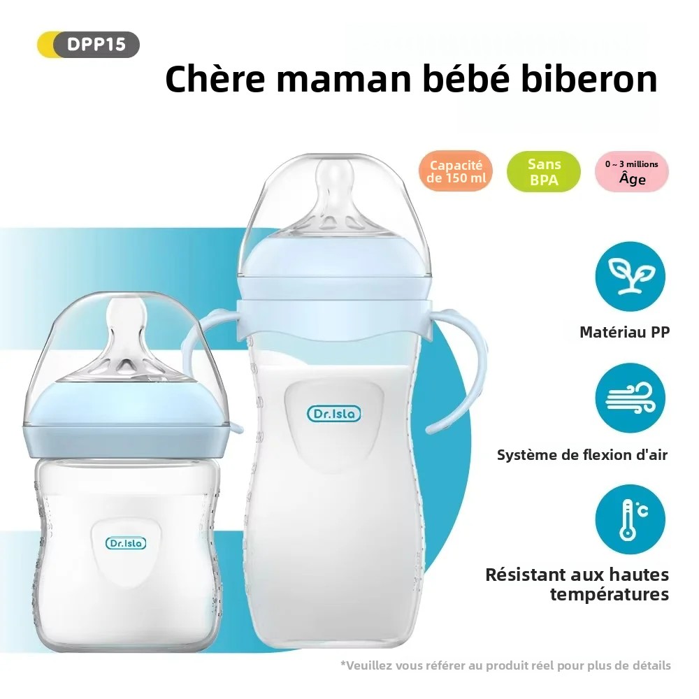 150/240/330ML bébé PP biberon nouveau-né biberon avec poignée biberon de lait biberons nouveau-né fournitures d'alimentation sans BPA