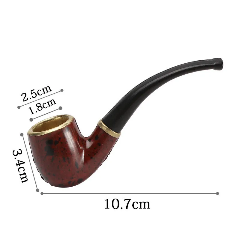 Pipa de tabaco portátil, pipa doblada de resina, filtro de cigarrillos, molinillo de hierbas, Mini pipa de humo curvada de mano, accesorios para fumar principiantes