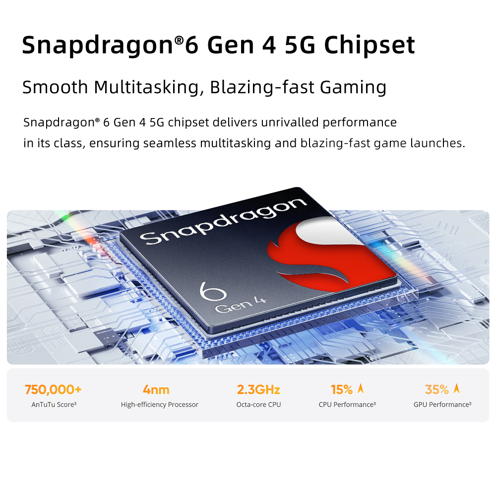 Version globale realme P3 5G Smartphone Snapdragon 6 Gen 4 Écran AMOLED Esports 120Hz Caméra AI 50MP Batterie 5260mAh 45W Charge IP69 Résistance à l'eau