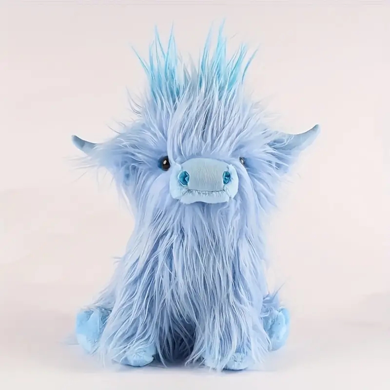 30 cm Simulation Kyloe Creme Highland Kuh Tier Plüsch Puppe Weiche Angefüllte Highland Kuh Cattlle Plüschtier Geschenk für Kinder Jungen Mädchen